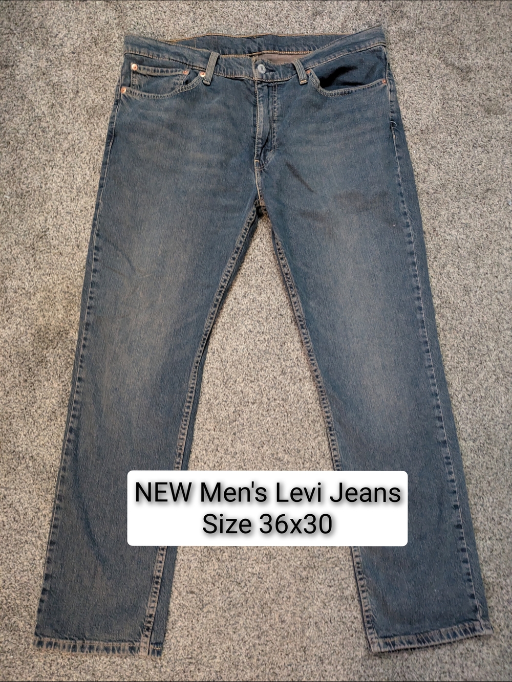 Levi's Men's Straight Jeans in Faded Blue - Size 36x30